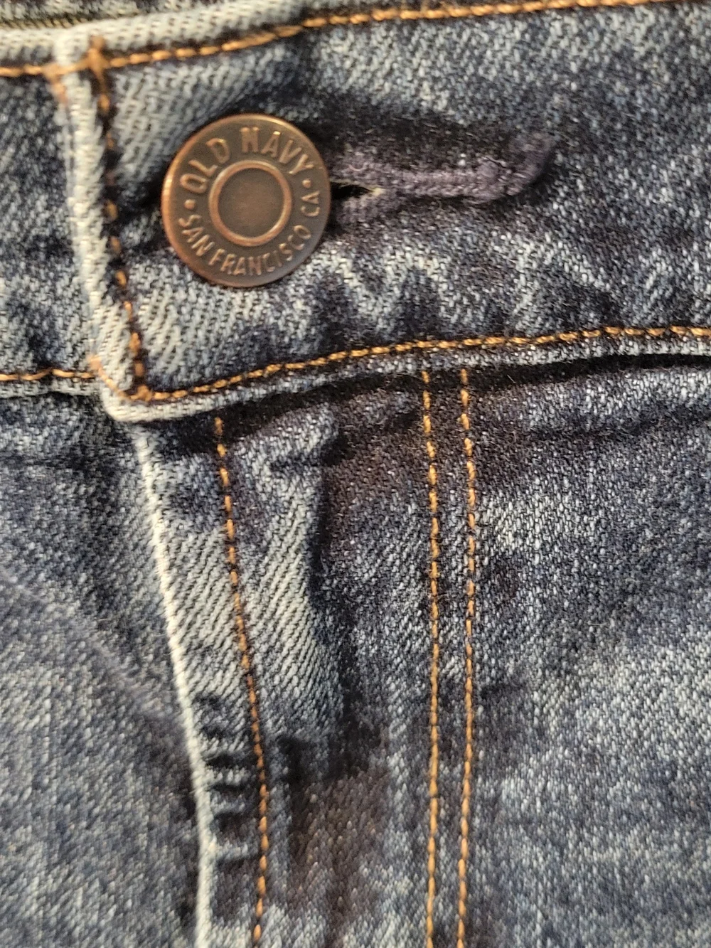 Old Navy Women's Straight Leg Jeans in Dark Blue Wash